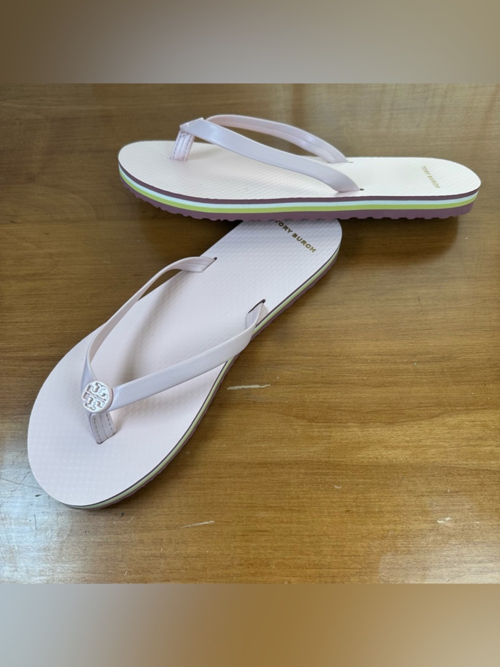 Tory Burch New Mini Minnie Flip-Flops Porcelain Pink Women’s 8